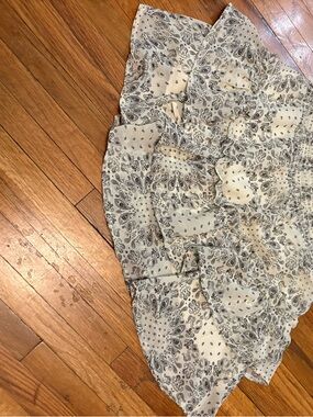 Altar'd State Cream and Black Paisley Mini Skirt